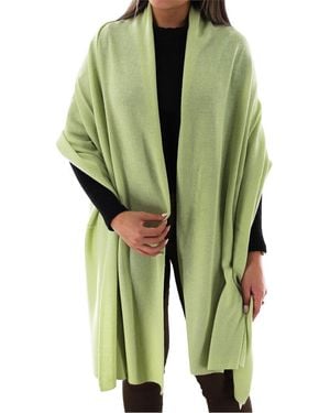 La Fiorentina Wool & Cashmere-Blend Wrap - Green