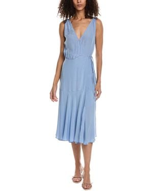 The Kooples Sleeveless Midi Wrap Dress - Blue