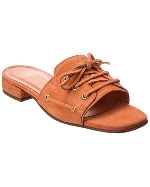 M by Bruno Magli Ivette Suede Flat Sandal - Brown