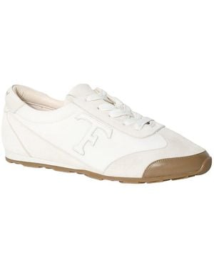 Tiffany & Fred Paris Suede Trainer - White