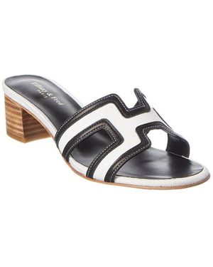 Tiffany & Fred Paris Canvas & Leather Sandal - Metallic