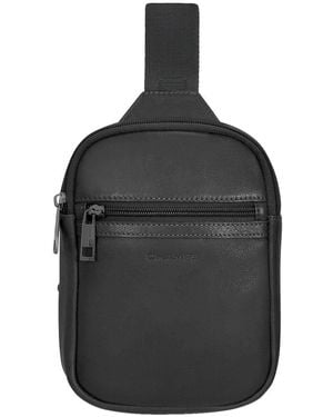 CHAMPS Onyx Leather Holster Crossbody - Black