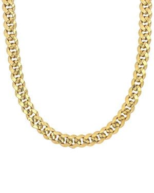 Italian Gold 14K Italian Link Necklace - Metallic