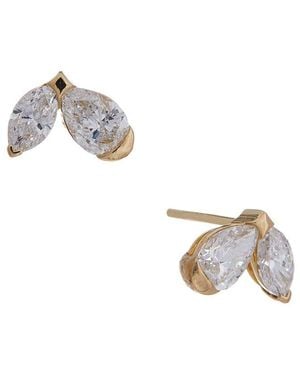Maitre De Diamant 14K 1.51 Ct. Tw. Lab-Grown Diamond Point Earrings - Metallic