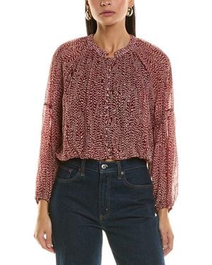 Bishop + Young Maude Bubble Hem Top - Red