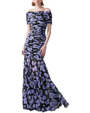 Carolina Herrera Gathered Gown - Blue