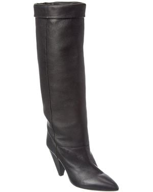 Isabel Marant Louens Leather Over-The-Knee Boot - Black