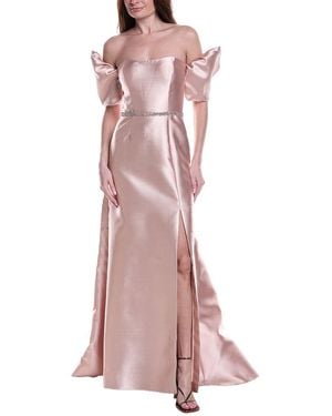 Rene Ruiz Embellished Gown - Pink