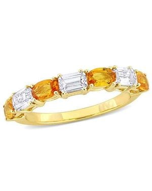 Rina Limor 14K 2.10 Ct. Tw. Gemstone Half-Eternity Ring - Metallic