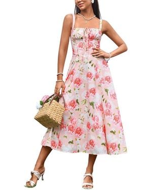 Amanda Royal Midi Dress - Pink