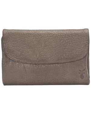 Frye Nora Leather Wallet - Grey