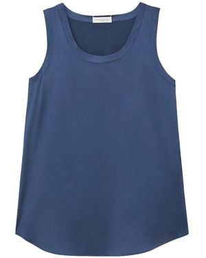 Lafayette 148 New York Reversible Silk Perla Blouse - Blue