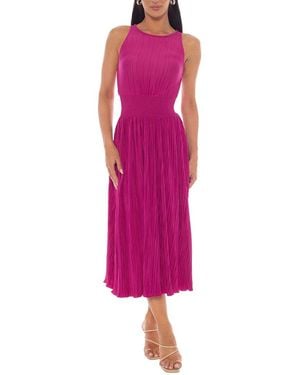 Marina Smocked Waist Midi Dress - Pink