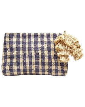 Mar Y Sol Hazel Raffia Clutch - Metallic