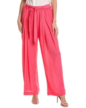 Nicole Miller Tie Waist Pant - Red