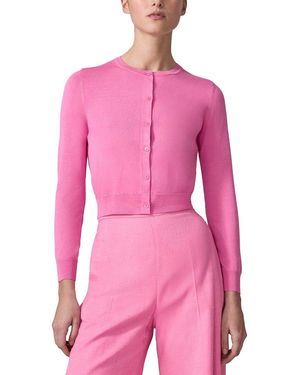 Carolina Herrera Silk-Blend Cardigan - Pink