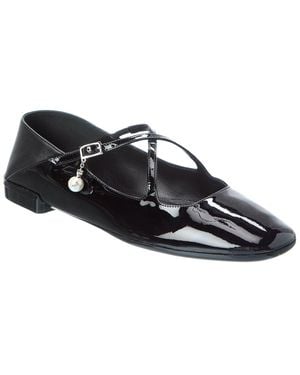 Jimmy Choo Eleri Patent Ballerina Flat - Black
