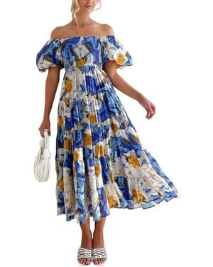 TAZGA Midi Dress - Blue