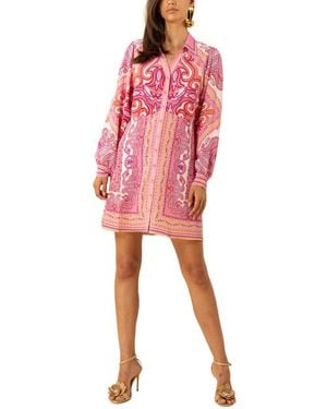 Hale Bob Hadlee Silk Mini Dress - Pink