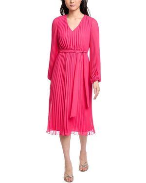 Sam Edelman Accordion Pleated Midi Dress - Pink