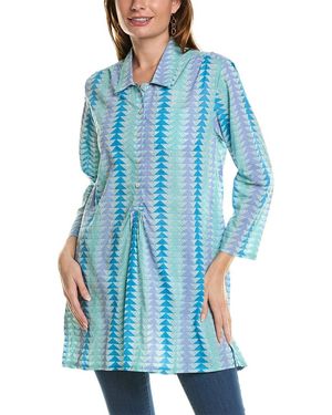 BEACH TO BISTRO BY SIGRID OLSEN Beach To Bistro Triangle Print Tunic - Blue