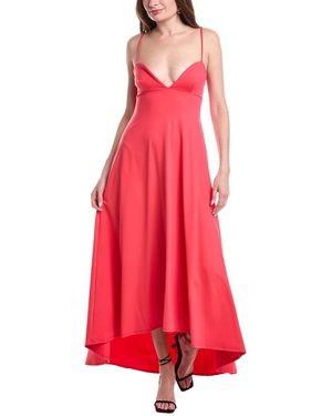Susana Monaco Sweetheart String High-Low Maxi Dress - Red