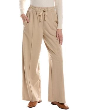 Max Mara Weekend Slub Jersey Trouser - Natural