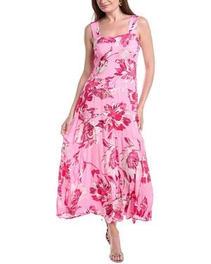 Vince Camuto Square Neck Maxi Dress - Pink