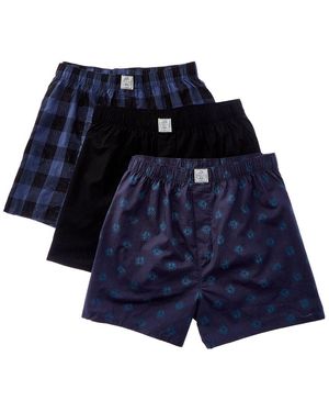 Lucky Brand 3Pk Woven Boxer - Blue