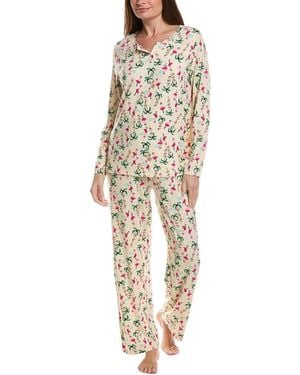 Hue 2Pc Timeless Jersey Pyjama Set - Natural
