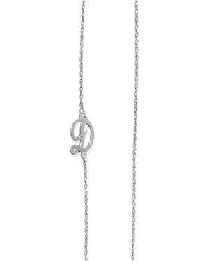 Jane Basch Sideways Script Initial Pendant -Z) - White