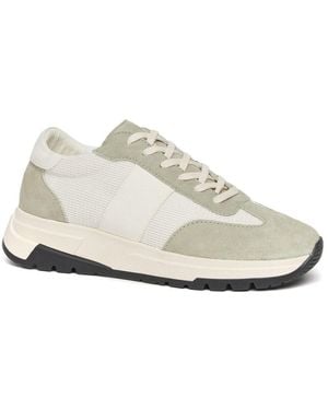 PAIGE Maya Suede Trainer - White