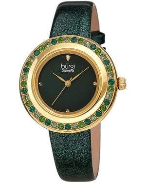 Burgi Burgi Glitter Pu Watch - Green