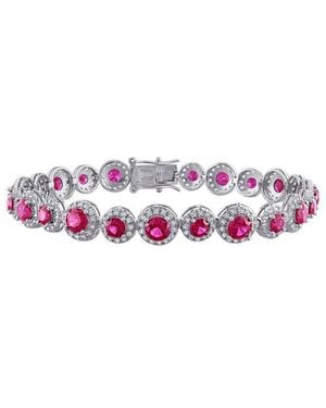 Rina Limor 18.81 Ct. Tw. Lab-Grown Ruby And Sapphire Tennis Bracelet - Pink
