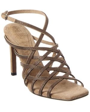 Brunello Cucinelli Leather Sandal - Natural