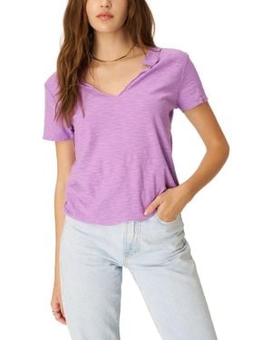Project Social T Plata Notched T-Shirt - Purple