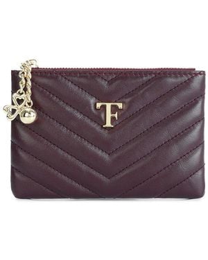 Tiffany & Fred Paris Quilted Leather Wallet - Purple