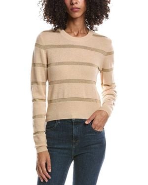 Brodie Cashmere Simone Stripe Cashmere-Blend 100% Cashmere Jumper - Blue
