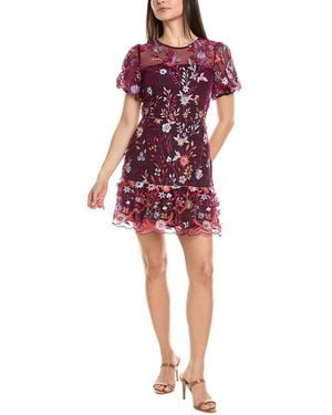 MILLY Yasmin Tropical Garden Mini Dress - Red
