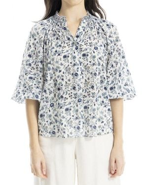 Max Studio 3/4-Sleeve Blouse - White