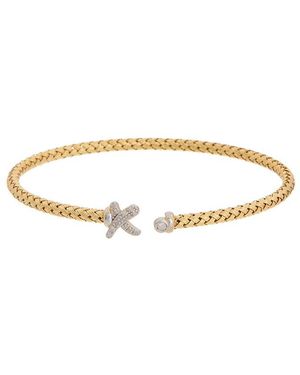 Meshmerise 18K Over 0.15 Ct. Tw. Diamond Mesh Bangle Bracelet - White