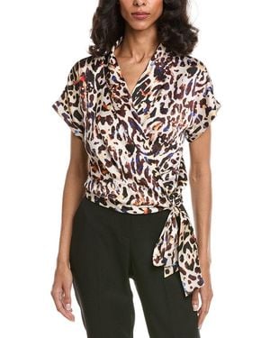 Tahari Tie-Waist Blouse - Black