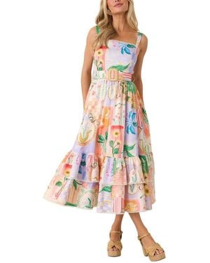 AMINA GLAM Midi Dress - White
