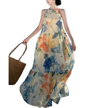 LEON GORI Midi Dress - Blue