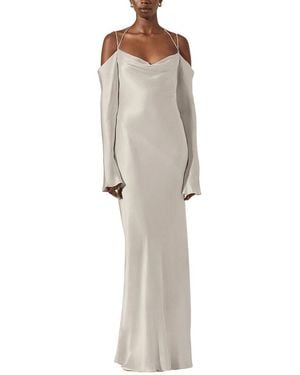 Shona Joy La Lune Off Shoulder Tie Maxi Dress - White