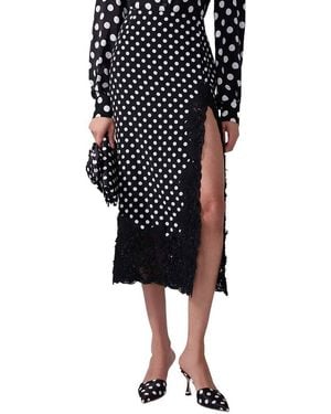 Carolina Herrera Silk Midi Skirt - Black