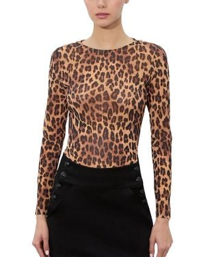 Alice + Olivia Delaina Mesh Top - Black