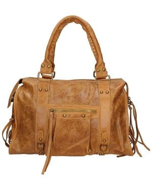 Chiara Ferretti Leather Satchel - Brown