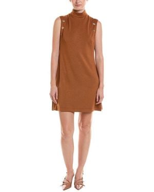 Taylor Mock Neck Mini Dress - Brown