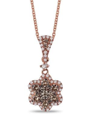 Le Vian 14K Rose 0.57 Ct. Tw. Diamond Pendant Necklace - Metallic